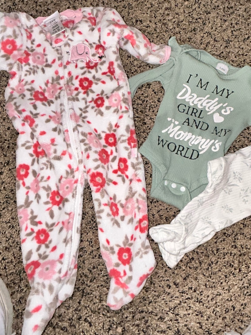 Baby Girl  Bundle 3-6 Set 3pc little and loved